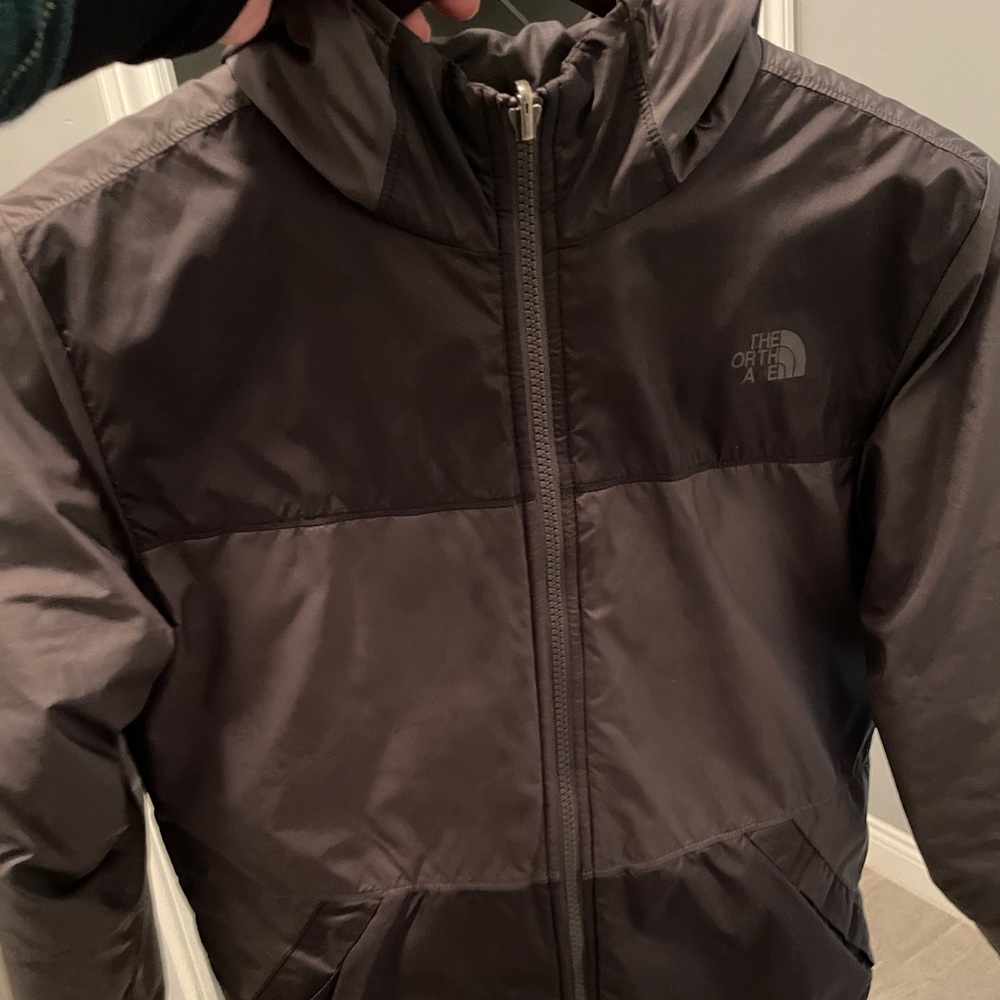 Black and gray two toned reversible boys jacket